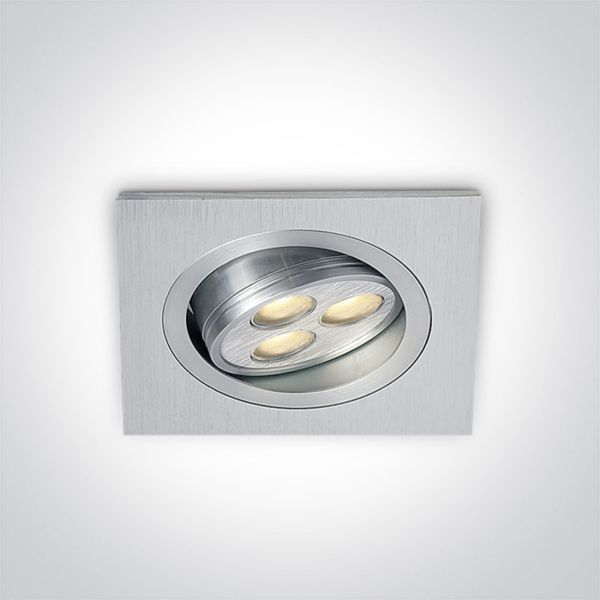 Точковий світильник One Light 51103L/D/35 The 3x1W Square Spots Aluminium