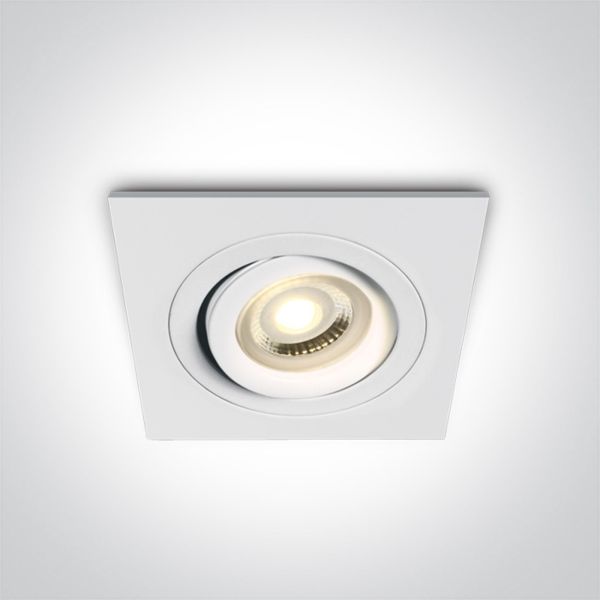 Oprawa punktówa One Light 51105ABG/W The Dual Ring GU10 Range Aluminium