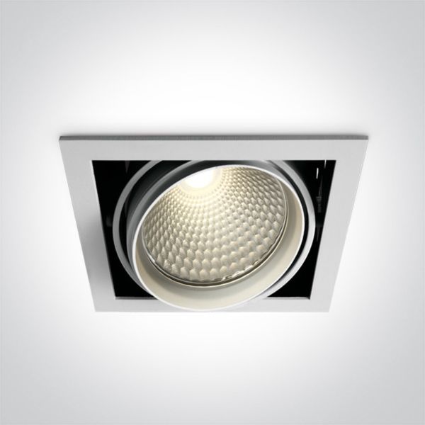 Точковий світильник One Light 51140B/W/C The COB Square Downlights Die cast