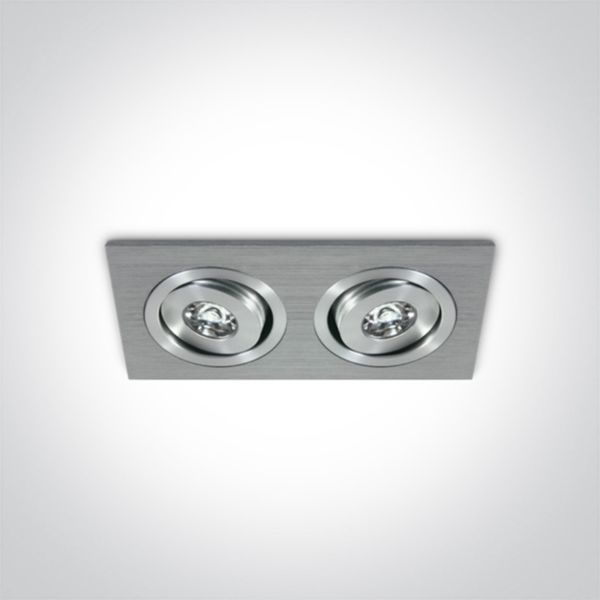 Oprawa punktówa One Light 51201AL/D/35 The 1W Mini Square Natural Aluminium