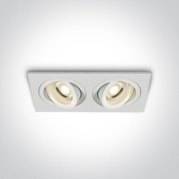 Точковий світильник One Light 51205ABG/W The Dual Ring GU10 Range Aluminium