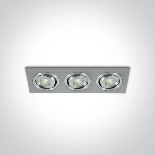 Oprawa punktówa One Light 51301AL/D/15 The 1W Mini Square Natural Aluminium