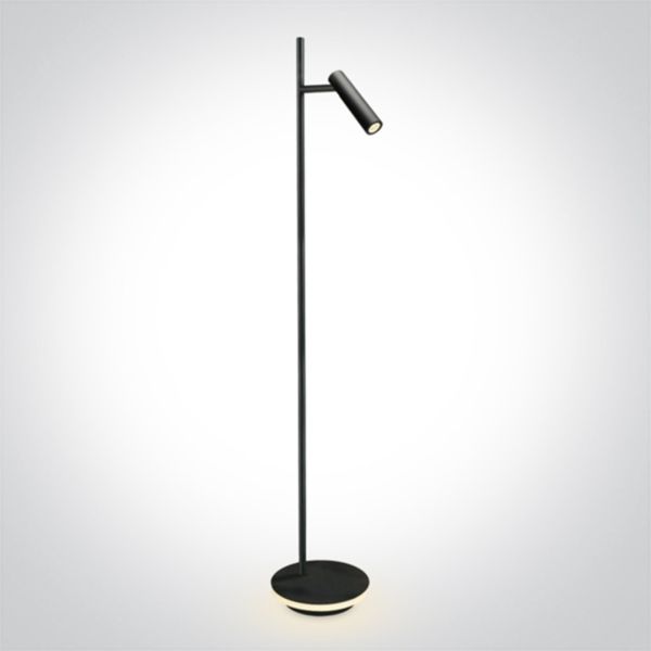 Lampa podłogowa One Light 61132B/B/W Reading Spots Aluminium