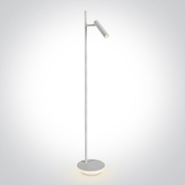 Lampa podłogowa One Light 61132B/W/W Reading Spots Aluminium