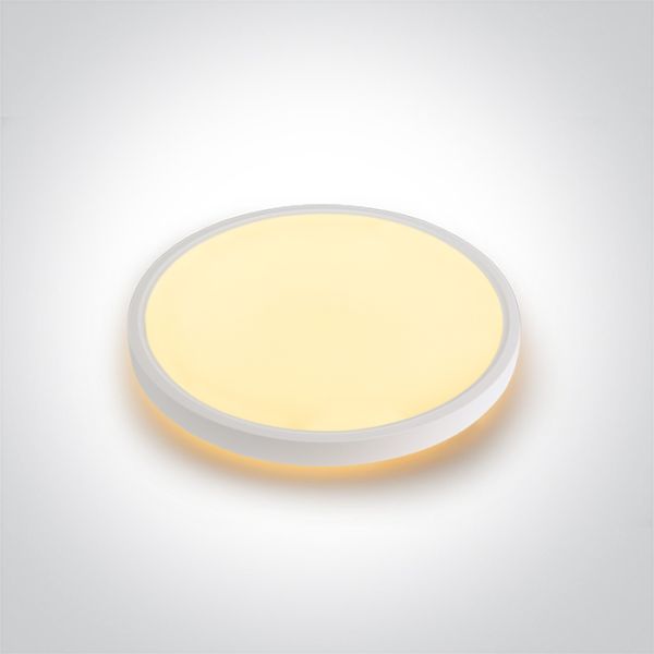 Стельовий світильник One Light 62002C/W/V White Plafo 38W+4W Backlit CCTV IP20 230V