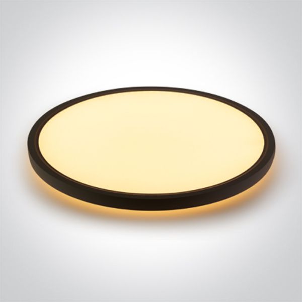 Стельовий світильник One Light 62002D/B/V Black Plafo 45W+5W Backlit CCTV IP20 230V