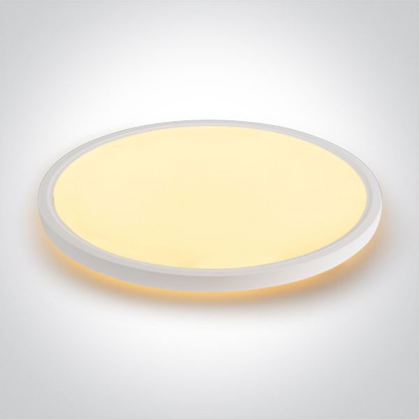 Стельовий світильник One Light 62002D/W/V White Plafo 45W+5W Backlit CCTV IP20 230V
