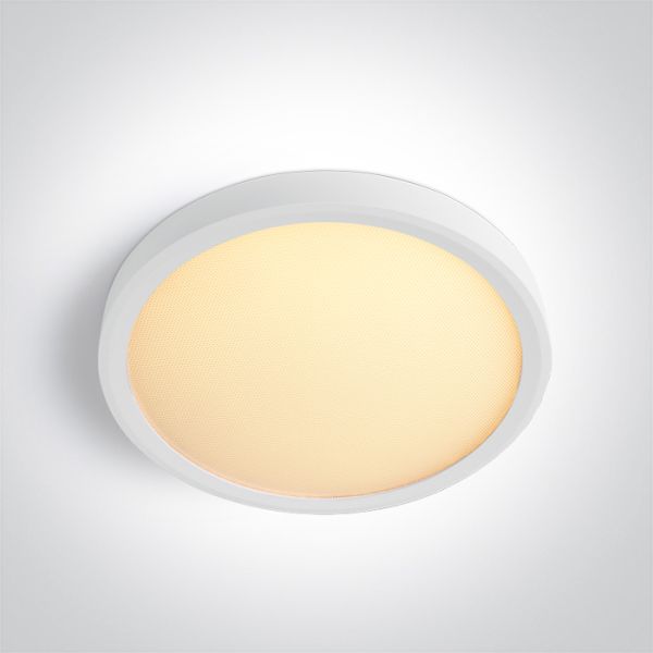 Стельовий світильник One Light 62020BU/W/V White Plafo 18W CCTV UGR19 230V