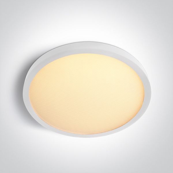 Стельовий світильник One Light 62020CU/W/V White Plafo 24W CCTV UGR19 230V
