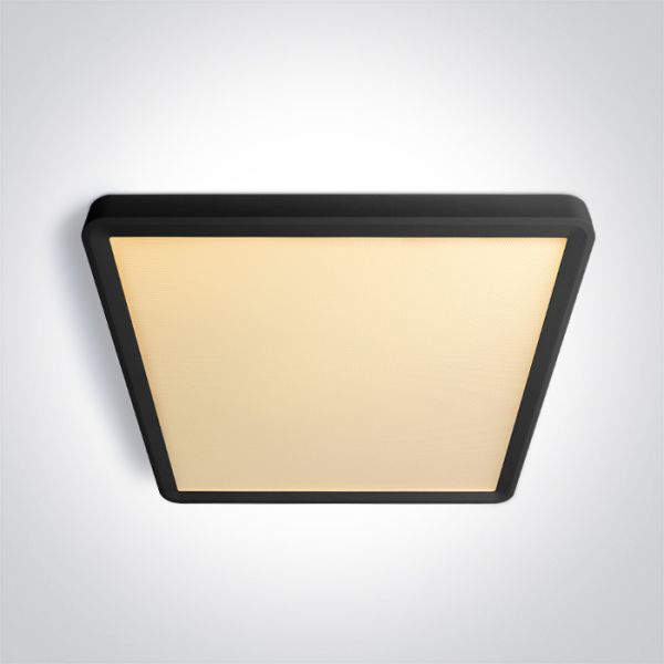 Стельовий світильник One Light 62020JU/B/V Black Plafo Square 24W CCTV UGR19 230V