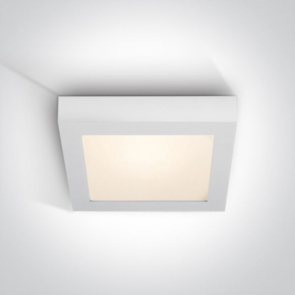 Стельовий світильник One Light 62122F/W/W The LED Panel Plafo Square