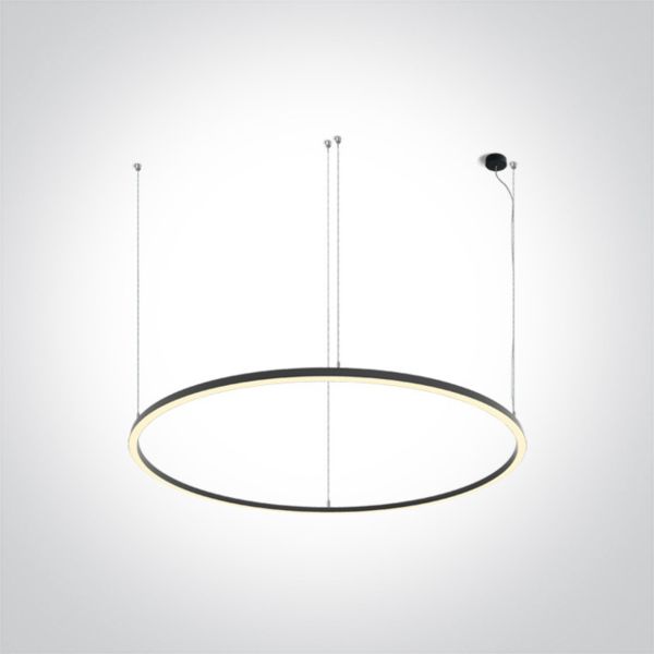 Lampa wisząca One Light 62156D/B/W LED Circle Rings