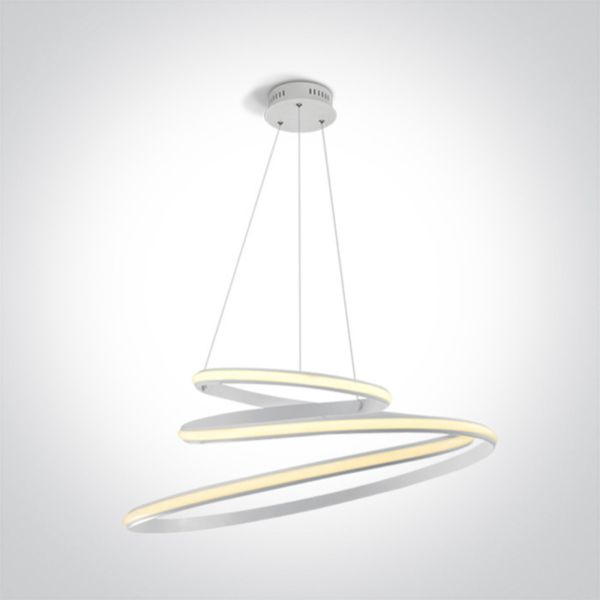 Żyrandol One Light 63046B/W LED Pendant Rings