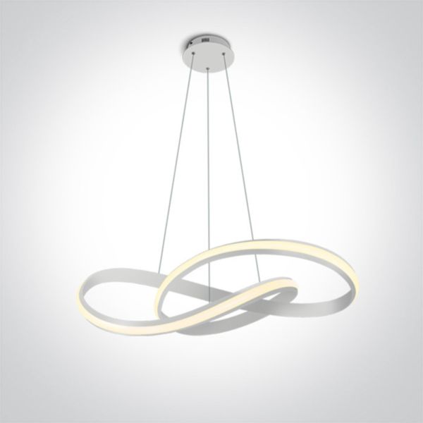 Żyrandol One Light 63066A/W The Swirl Range