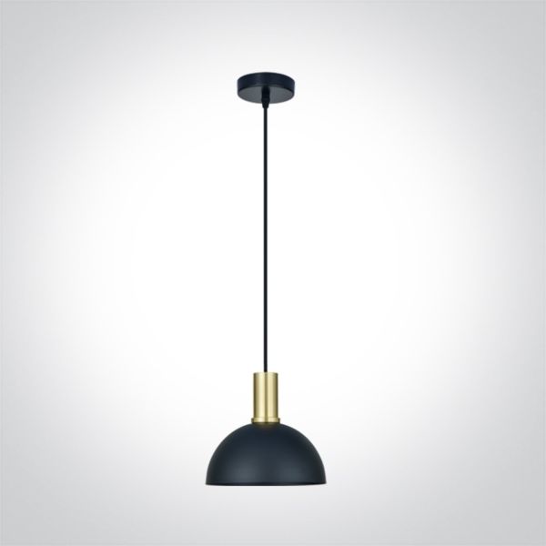 Підвісний світильник One Light 63140/BBS E27 Round Pendants