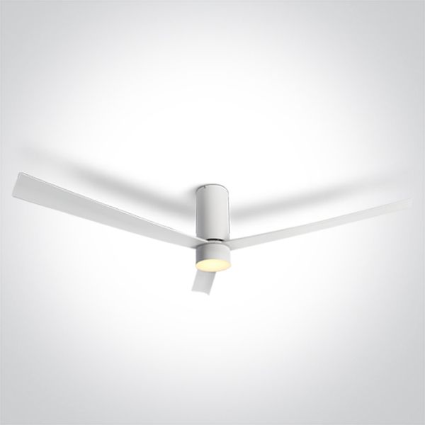 Люстра-вентилятор One Light 6322C/W/V White ABS Ceiling Fan 29W LED 15W CCTV IP20 230V