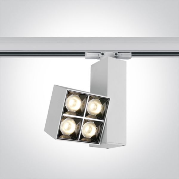 Трековий світильник One Light 65406BT/W/W Mirror Square Track Spots