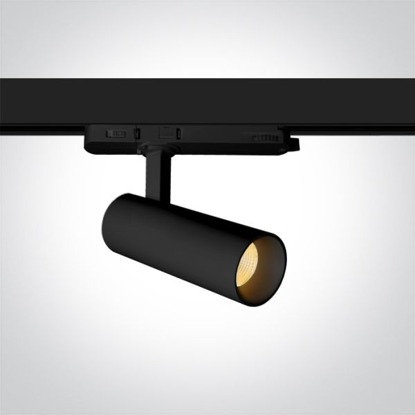 Трековий світильник One Light 65606AT/B/V Black COB 10W CCTV Track Spot 230V