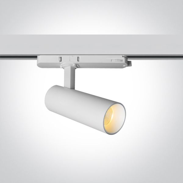 Трековий світильник One Light 65606AT/W/V White COB 10W CCTV Track Spot 230V