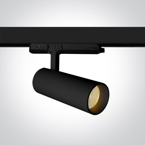 Трековий світильник One Light 65606BT/B/V Black COB 20W PV CCTV Track Spot 230V