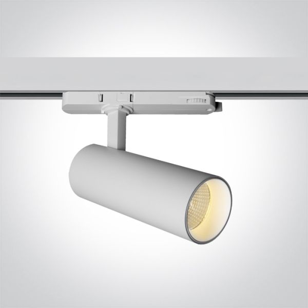 Трековий світильник One Light 65606BT/W/V White COB 20W PV CCTV Track Spot 230V