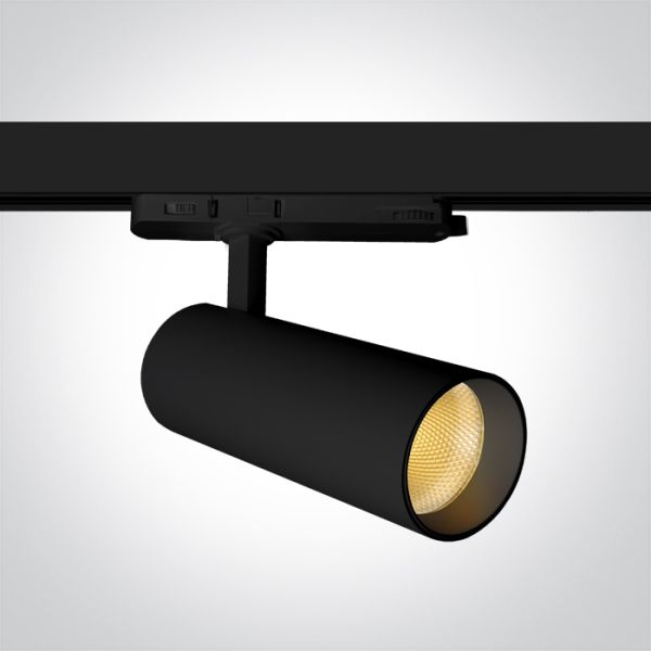 Трековий світильник One Light 65606CT/B/V Black COB 30W PV CCTV Track Spot 230V