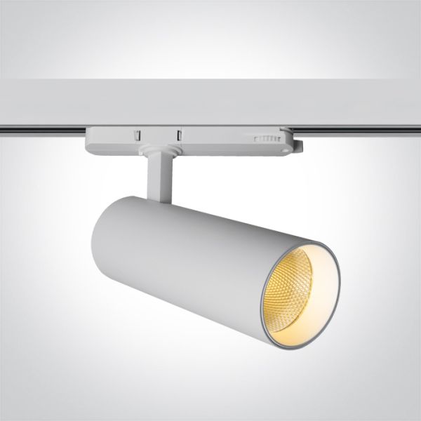 Трековий світильник One Light 65606CT/W/V White COB 30W PV CCTV Track Spot 230V