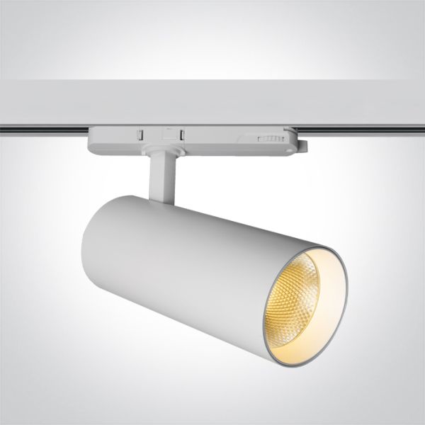 Трековий світильник One Light 65606DT/W/V White COB 40W CCTV Track Spot 230V
