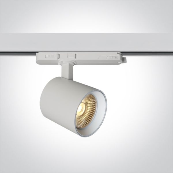 Трековий світильник One Light 65634BT/W/V White COB 20W PV CCTV Track Spot 230V