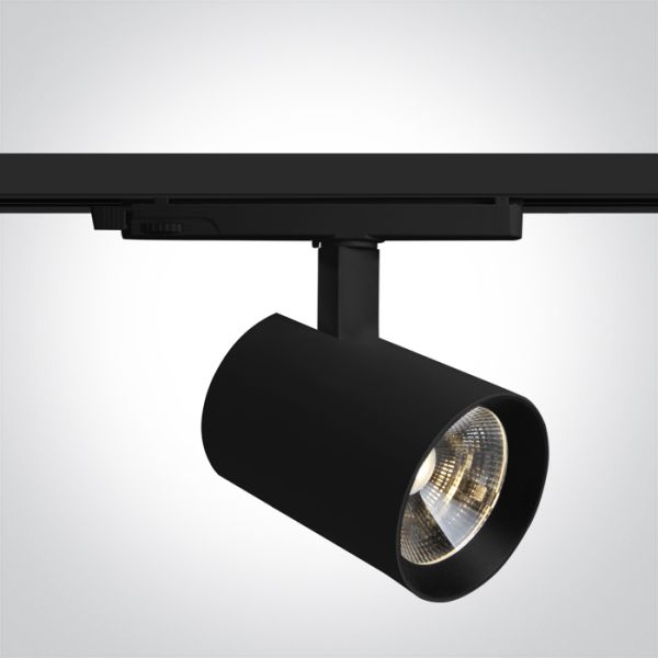 Трековий світильник One Light 65670CTT/B/V Black 40W CCTV Track Spot 230V TRIAC Dimmable