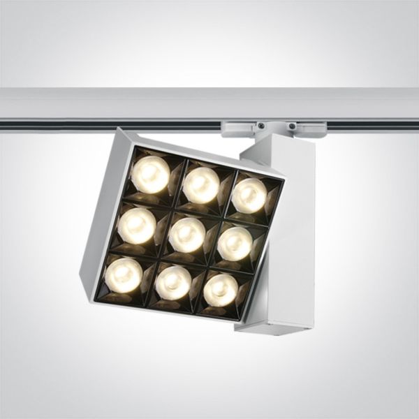 Трековий світильник One Light 65906BT/W/W Mirror Square Track Spots