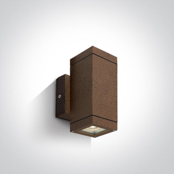 Настінний світильник One Light 67130A/BR GU10 Outdoor Cubes Die cast