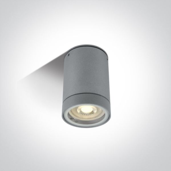 Точковий світильник One Light 67130C/G GU10 Outdoor Cylinder Grey