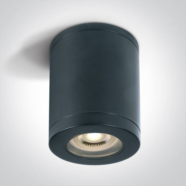 Точковий світильник One Light 67142B/B The GU10 Outdoor Cylinder Lights ABS+PC