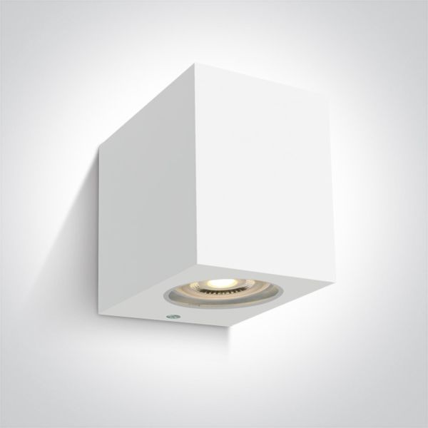 Lampa ścienna One Light 67142H/W The GU10 Outdoor Cube Lights ABS+PC