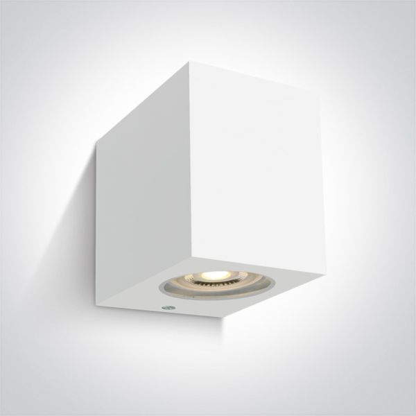 Настінний світильник One Light 67142H/W The GU10 Outdoor Cube Lights ABS+PC