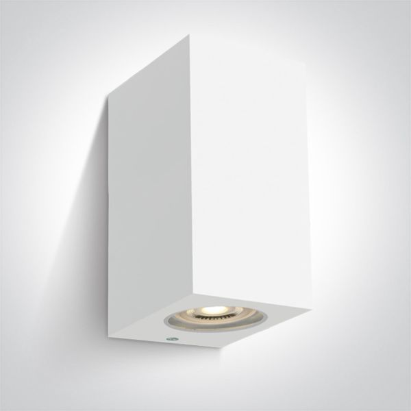 Настінний світильник One Light 67142K/W The GU10 Outdoor Cube Lights ABS+PC