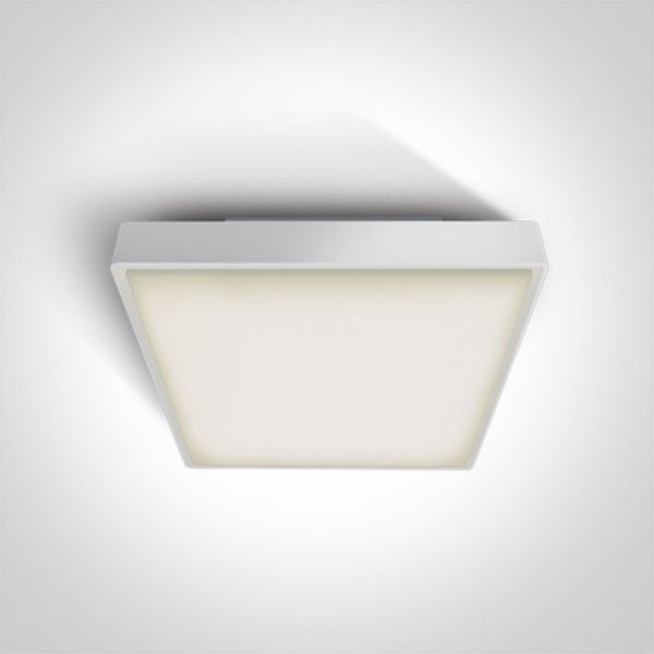 Plafon sufitowy One Light 67282BN/W/W The LED Plafo Outdoor Square Plastic