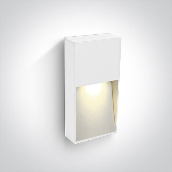 Настінний світильник One Light 67359C/W/V White Wall Light 3W CCTV IP65 Dark Light 230V