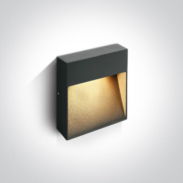 Настінний світильник One Light 67360A/AN/W Square Indoor/Outdoor Wall Dark Lights Die cast