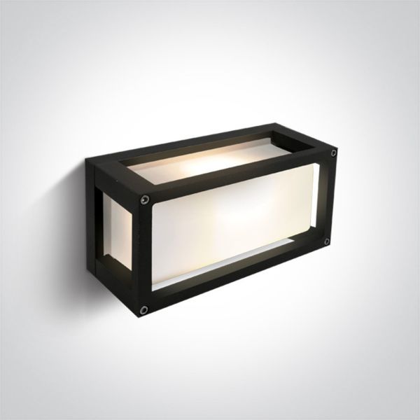 Настінний світильник One Light 67420/B Outdoor E27 Square Die cast