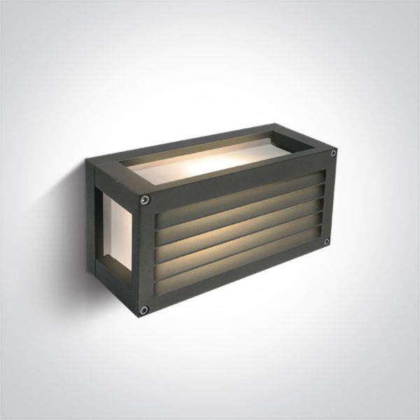 Настінний світильник One Light 67420A/AN Outdoor E27 Square Die cast