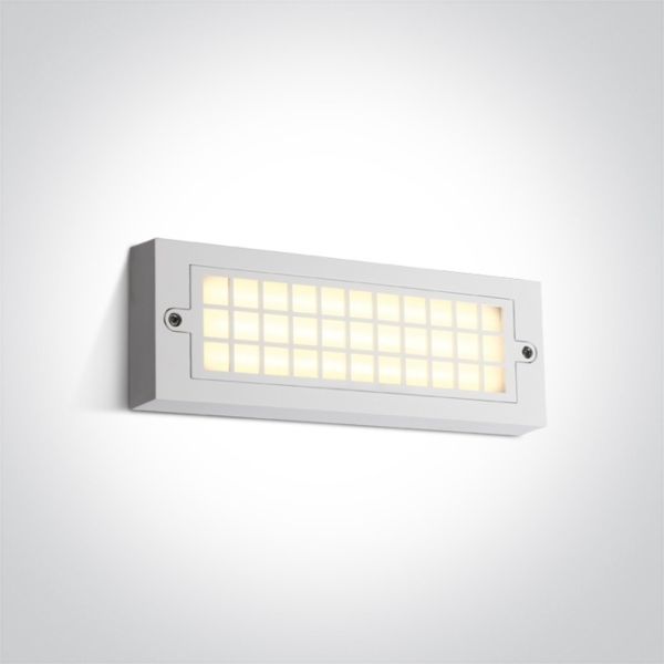 Lampa ścienna One Light 67502C/W/W Outdoor Wall Bricks ABS+PC