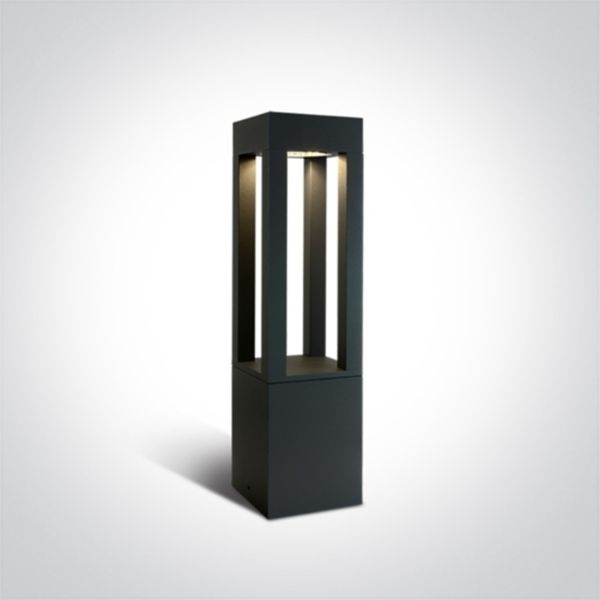 Парковий світильник One Light 67504/AN/W The Cage Light Bollards