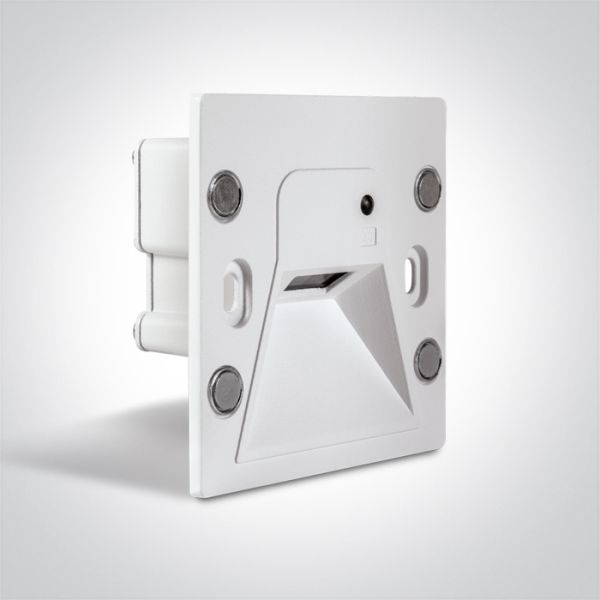 Podstawa lampy One Light 68000B/W/V White Wall Recessed 3W LED CCTV IP65 230V BS Box Dark Light