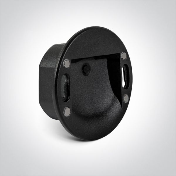 Podstawa lampy One Light 68000E/B/V Black Wall Recessed 3W LED CCTV IP65 230V EU Round Box Dark Light
