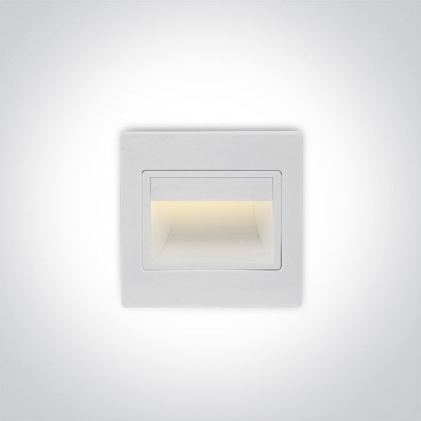 Lampa ścienna One Light 68007/W/W Indoor Square Wall Recessed