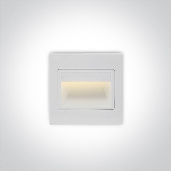 Настінний світильник One Light 68007/W/W Indoor Square Wall Recessed