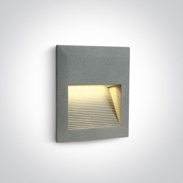 Lampa ścienna One Light 68012/G/W Outdoor Dark Light Wall Recessed Die cast