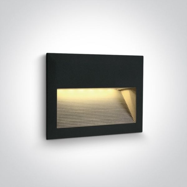 Настінний світильник One Light 68016/B/W Outdoor Dark Light Wall Recessed Die cast